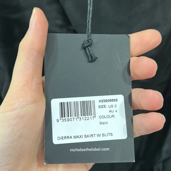 NICHOLAS Dierra Maxi Skirt With Slits in Black - Picture 7 of 10